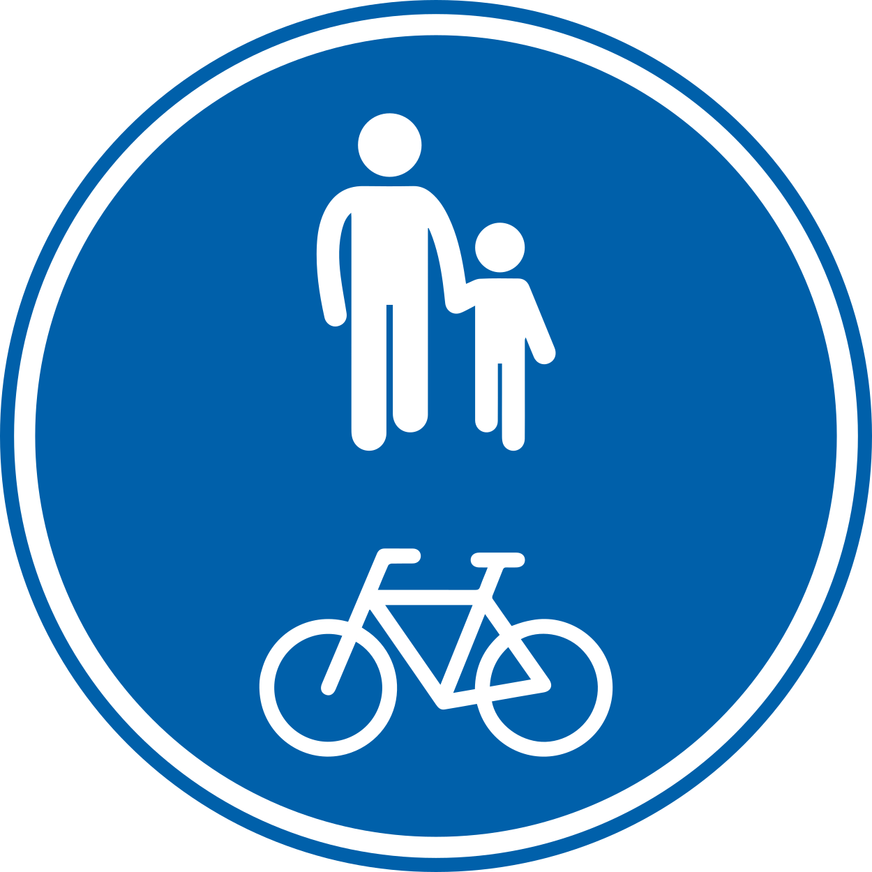Verplicht gedeeld voet- en fietspad.