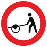 Handkarren verboden.