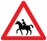 Waarschuwing voor ruiters.