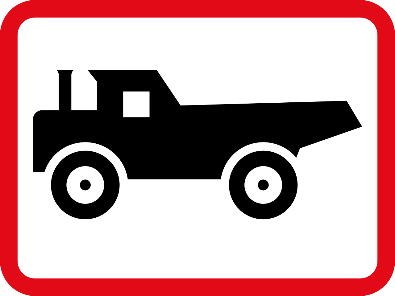 Für Baufahrzeuge.