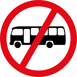 バス通行禁止。